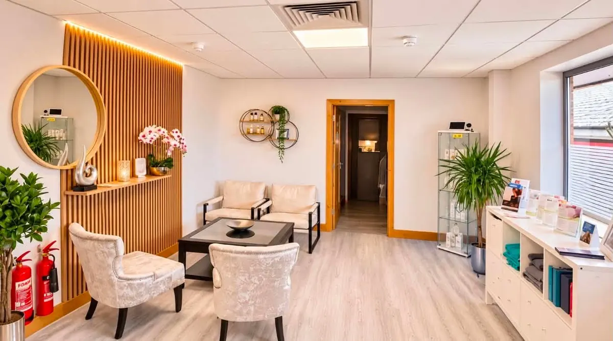 Reception lounge at Belgrave Clinic, Whitchurch